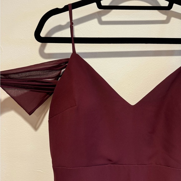 Birdy Grey bridesmaids dress Devin style in Cabernet color chiffon size Large - Picture 3 of 8